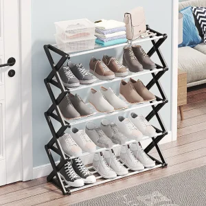 Foldable Multi-Tier Shoe Rack – Space Saving Entryway & Closet Shoe Storage Organiser